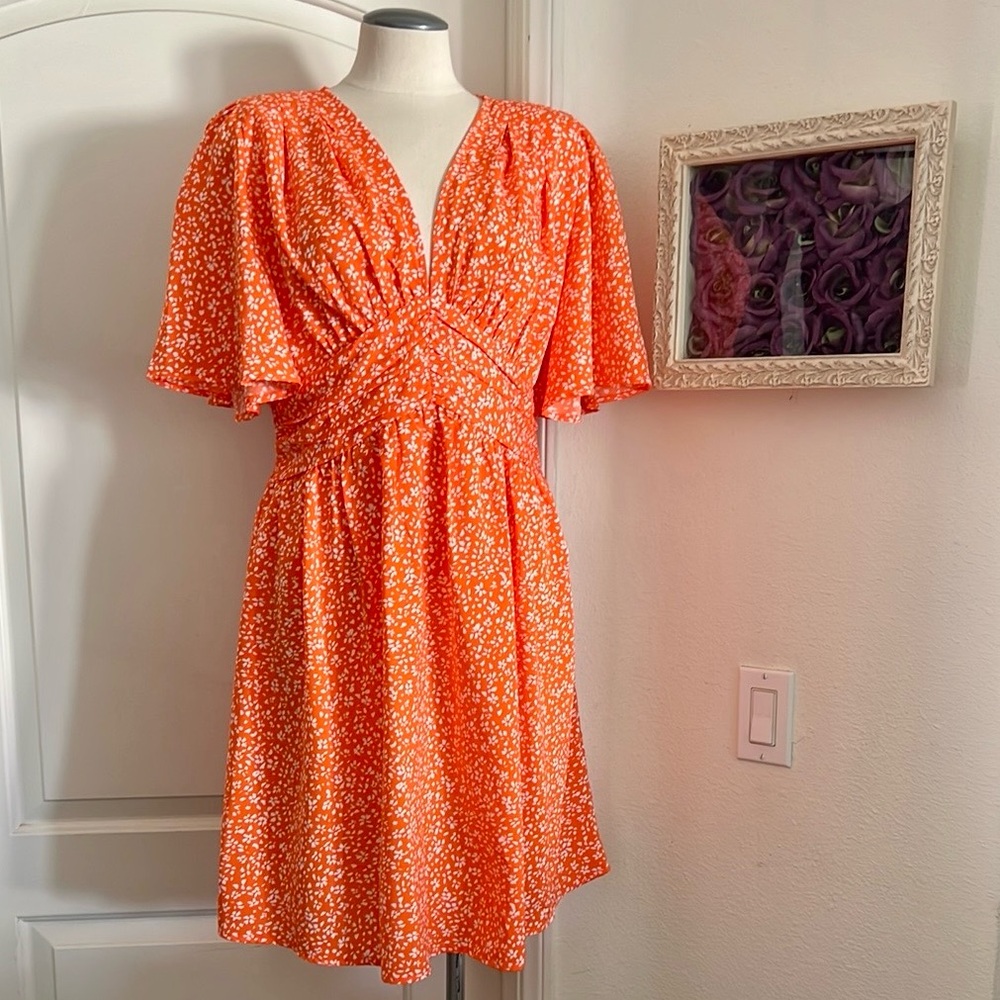 Orange Floral Dress - Picture 8 of 8